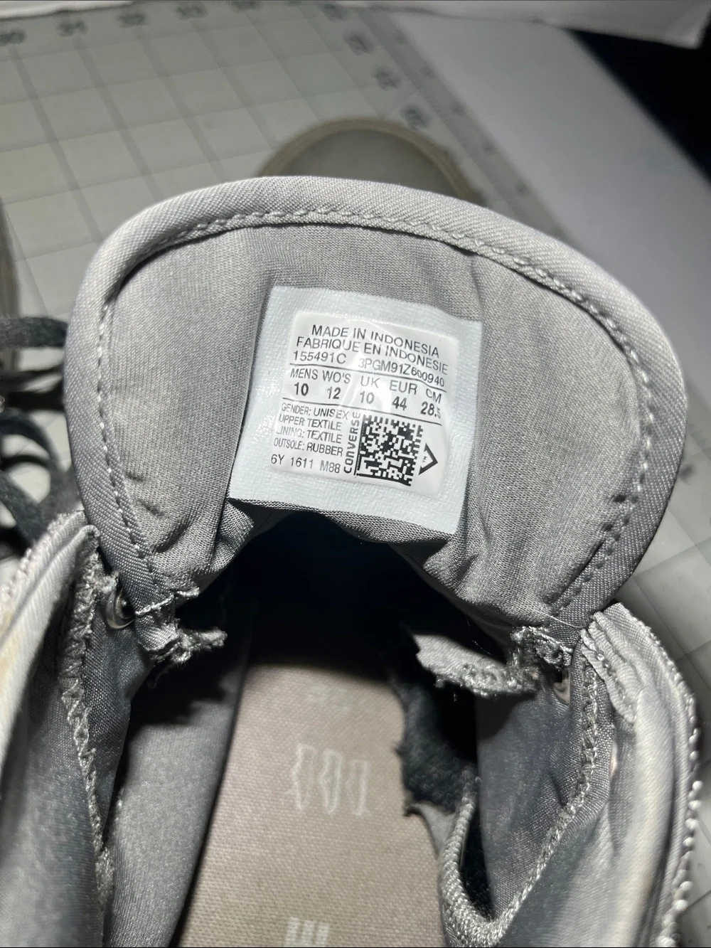 Converse Gray High-Top Canvas Sneakers